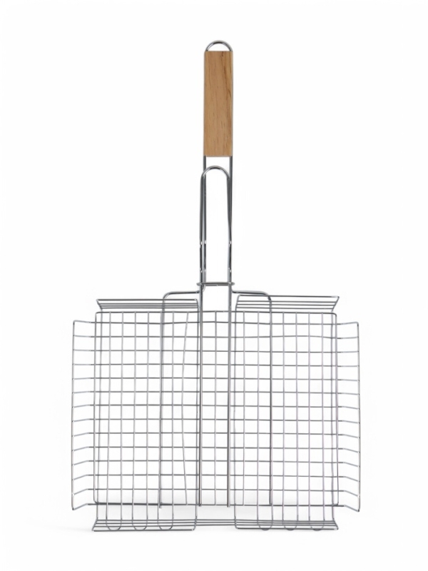 Решетка гриль, хромированная сталь, 55 х 31 х 24 см, глубина 5 см