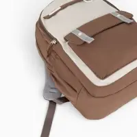 Рюкзак 31*14*44 см, 2 отд. 3 н/карм+пенал, Комби корич/бел