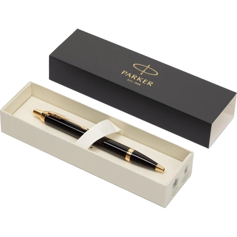 Ручка шариковая автоматическая PARKER IM BLACK GT синий 0,8мм 1931666