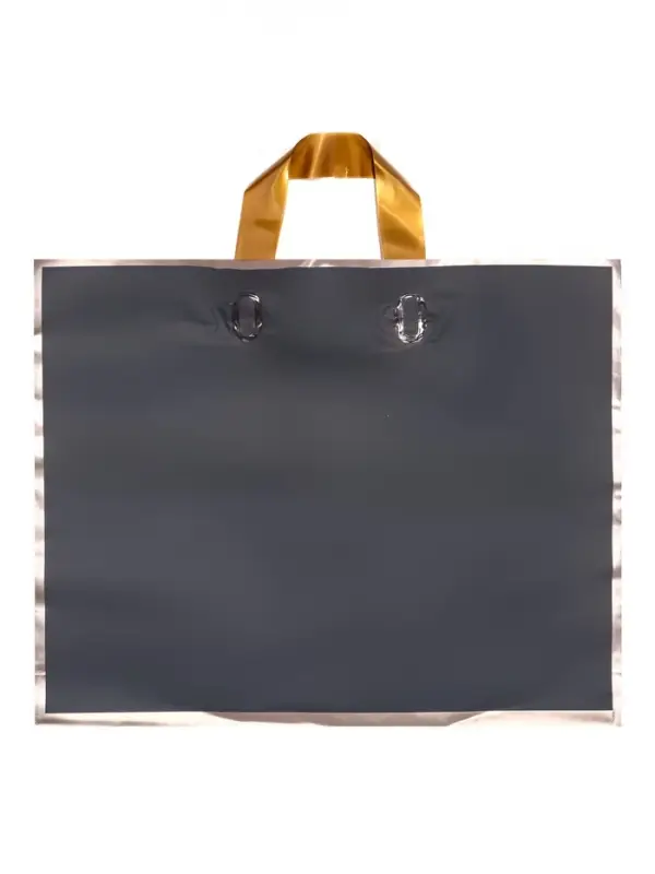 Пакет с петлевой ручкой черный 40 х 31 х 8 см 80 мкм Пакет с петлевой ручкой черный 40 х 31 х 8 см 80 мкм