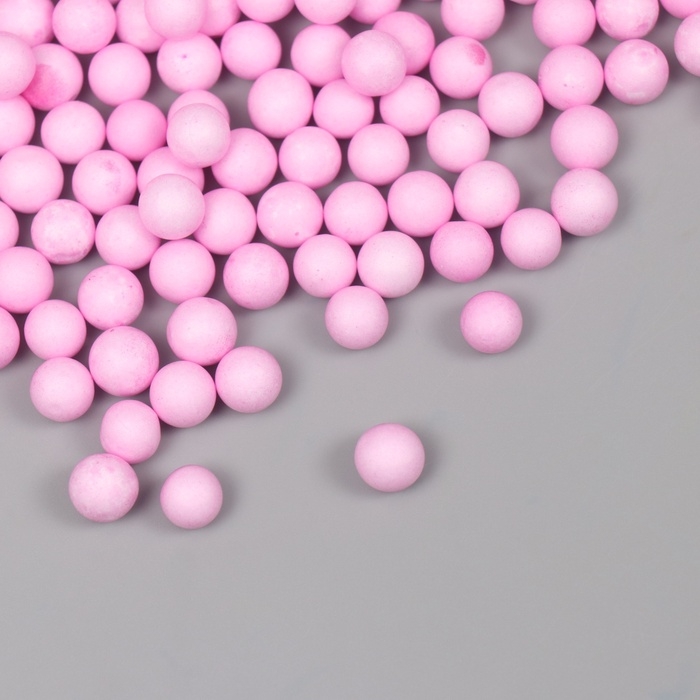 Декор для творчества пенопласт Декор для творчества пенопласт "Ассорти шариков" светло-малиновый набор 10 гр