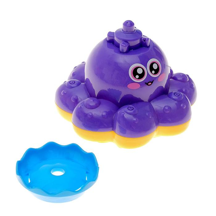 Игрушка для ванны «Осьминожка - фонтанчик», кружится, на батарейках, цвет МИКС, Крошка Я Игрушка для ванны «Осьминожка - фонтанчик», кружится, на батарейках, цвет МИКС, Крошка Я