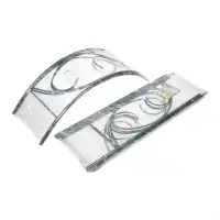 Арка садовая, 250&times;120&times;30 см, для вьющихся растений, металлическая, зелёная, &laquo;Узор-1&raquo;