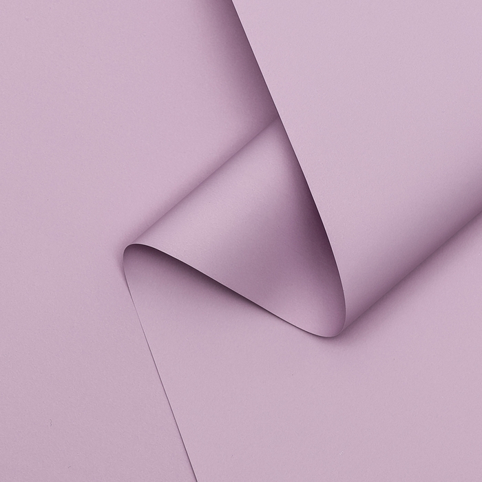 Пленка для цветов тонированная, матовая, нежная сирень, 0,5 х 10 м, 65 мкм Пленка для цветов тонированная, матовая, нежная сирень, 0,5 х 10 м, 65 мкм