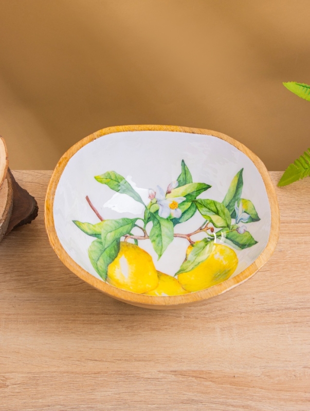 Салатник "Лимоны" дерево манго 23х23х10,5 см