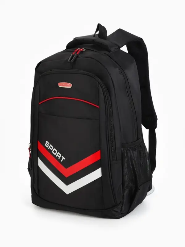 Рюкзак на молнии, 4 кармана, дышащая спинка, 30.5&times;14.5&times;47.5 см, чёрный