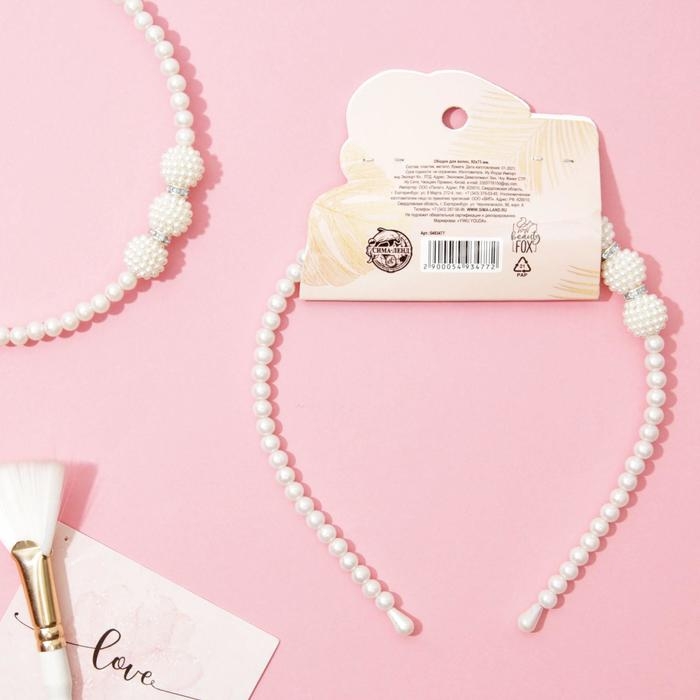 Ободок для волос жемчужный Ободок для волос жемчужный "Богиня"