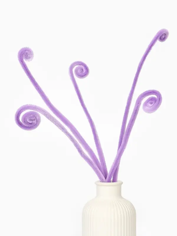 Синельная проволока, набор 100 шт, размер 1 шт 30х0,8 см, цвет сиреневый Синельная проволока, набор 100 шт, размер 1 шт 30х0,8 см, цвет сиреневый