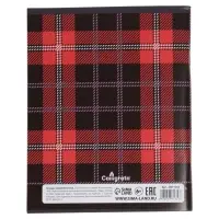 Тетрадь 96 листов в клетку &laquo;Шотландка&raquo;, серые листы, МИКС