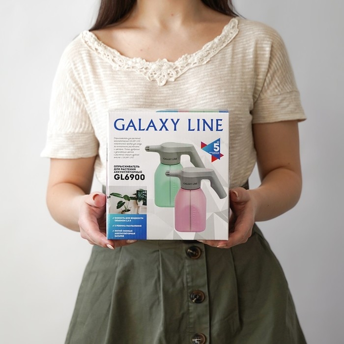Опрыскиватель для растений Galaxy LINE GL 6900, 5 Вт, 1.5 л, 2 режима, от АКБ, зелёный Опрыскиватель для растений Galaxy LINE GL 6900, 5 Вт, 1.5 л, 2 режима, от АКБ, зелёный