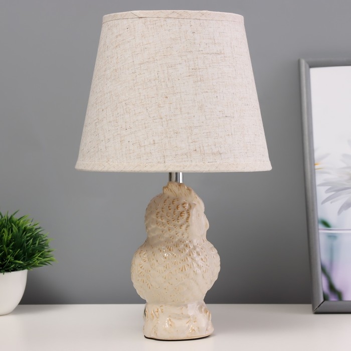 Настольная лампа Настольная лампа "Филин" Е14 40Вт бежевый 20х20х33см