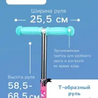 Самокат-снегокат 2 в 1 GRAFFITI &laquo;Девочка&raquo;, розовый