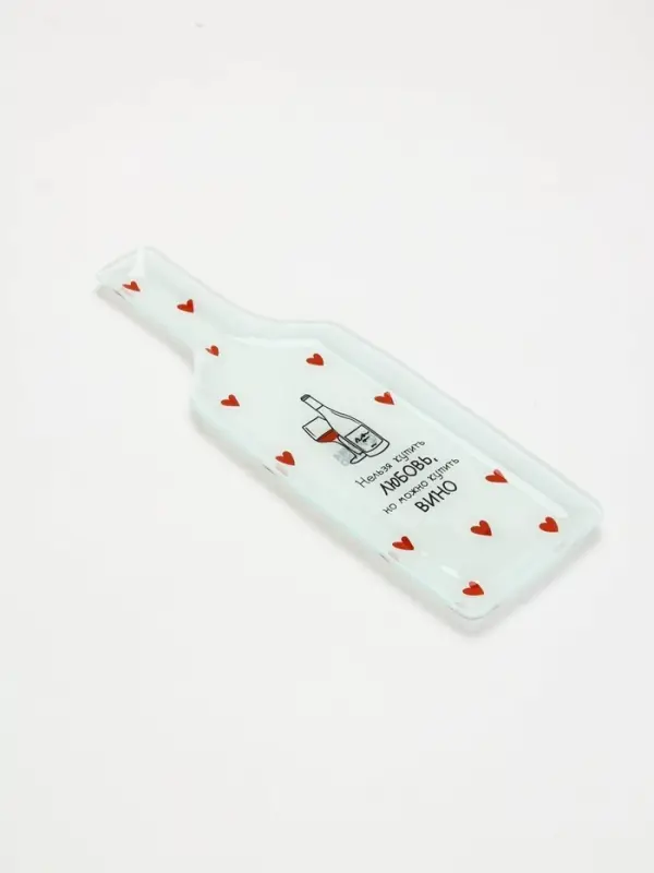 Тарелка в форме бутылки «Любовь», 11.3×34.5 см Тарелка в форме бутылки «Любовь», 11.3×34.5 см