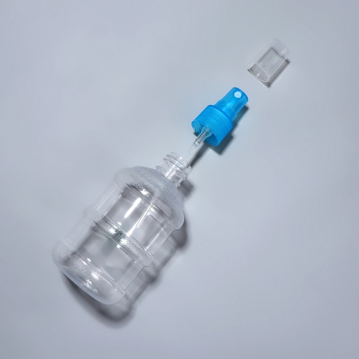 Бутылочка для хранения, с распылителем, 150 мл, цвет голубой Бутылочка для хранения, с распылителем, 150 мл, цвет голубой