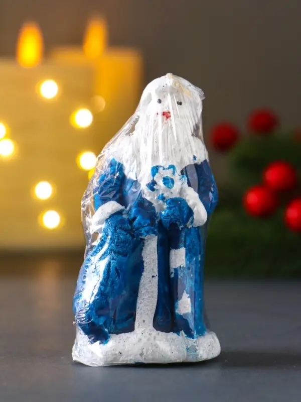 Свеча  Свеча "Дед Мороз" 45*88, синий