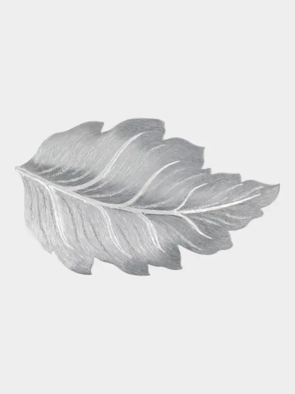 Набор салфеток для стола Доляна &laquo;Осенний лист&raquo;, 49&times;29 см, 4 шт., ПВХ, серебристый