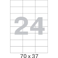 Этикетки самоклеящиеся кауч.к 70х37 24шт/л А4(100л/уп)