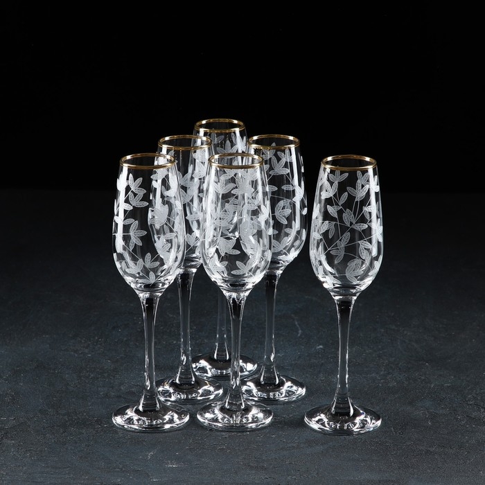 Набор бокалов «Весна», стеклянный, 210 мл, 6 шт Набор бокалов «Весна», стеклянный, 210 мл, 6 шт