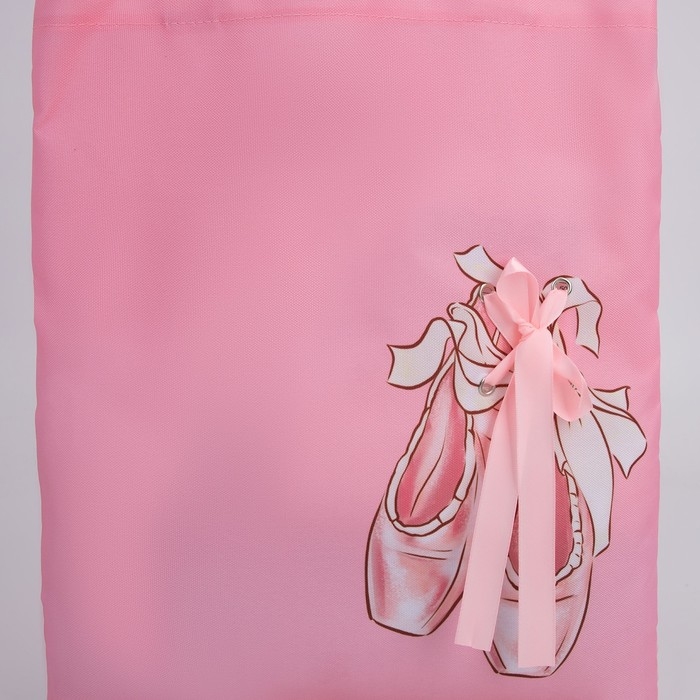 Шопер «Пуанты», 35 х 0,5 х 40 см, с лентой, цвет розовый Шопер «Пуанты», 35 х 0,5 х 40 см, с лентой, цвет розовый