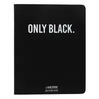 Дневник универсальный для 1-11 класса Only Black, интегральная обложка, искусственная кожа, шелкография, ляссе, 80 г/м2