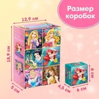 Пазлы 6 в 1 &laquo;Принцессы&raquo;, набор, по 100 деталей в каждом пазле, Принцессы