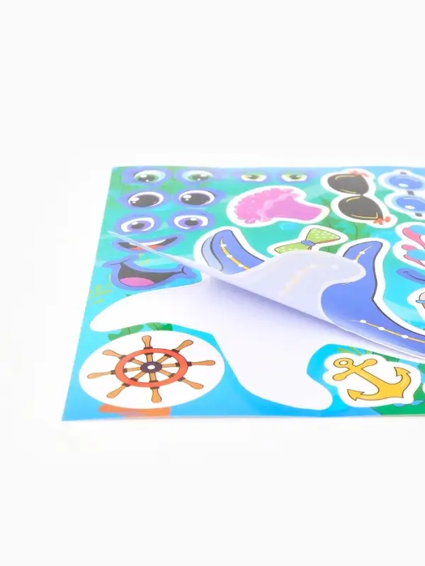 Наклейки детские для творчества "Животные" набор 24 шт