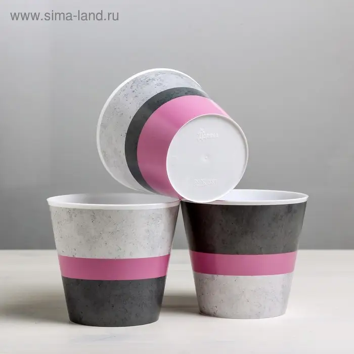 Набор кашпо для цветов 3 в 1 «Лофт», 0,8 л, 11 х 12 см Набор кашпо для цветов 3 в 1 «Лофт», 0,8 л, 11 х 12 см