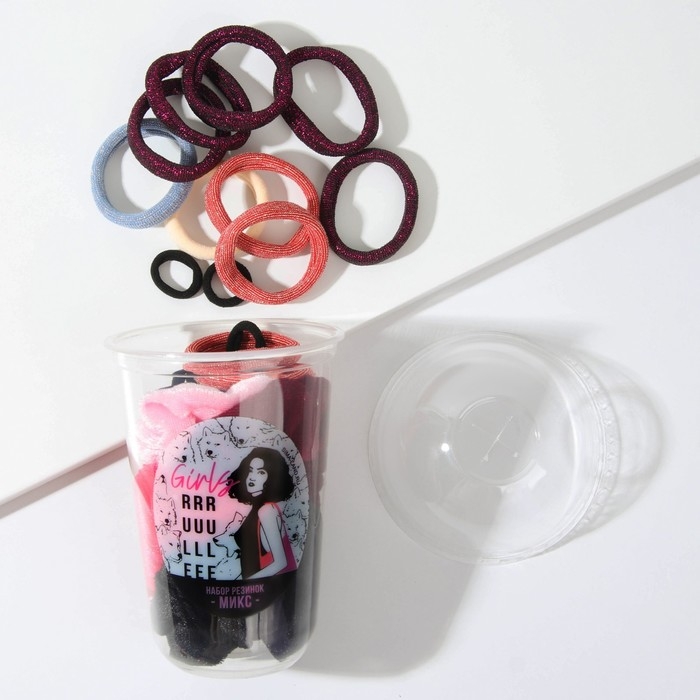 Резинки для волос «Girls rules» набор, 34 шт. Резинки для волос «Girls rules» набор, 34 шт.