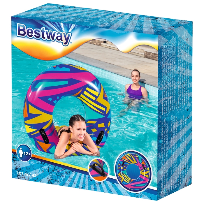 Круг для плавания «Геометрия», d=107 см, цвет МИКС, 36228 Bestway