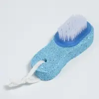 Пемза для педикюра с щёткой, с подвесом, 11 см, в коробке, МИКС