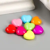 Набор бусин для рукоделия и плетения &laquo;Арт Узор. Сердечко пузатое&raquo;, цветные, 100 шт. 1&times;1.1 см