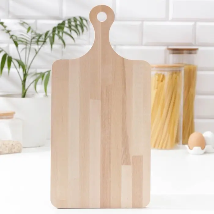 Доска разделочная Доляна, 40&times;20&times;1.2 см, с ручкой, дерево берёза