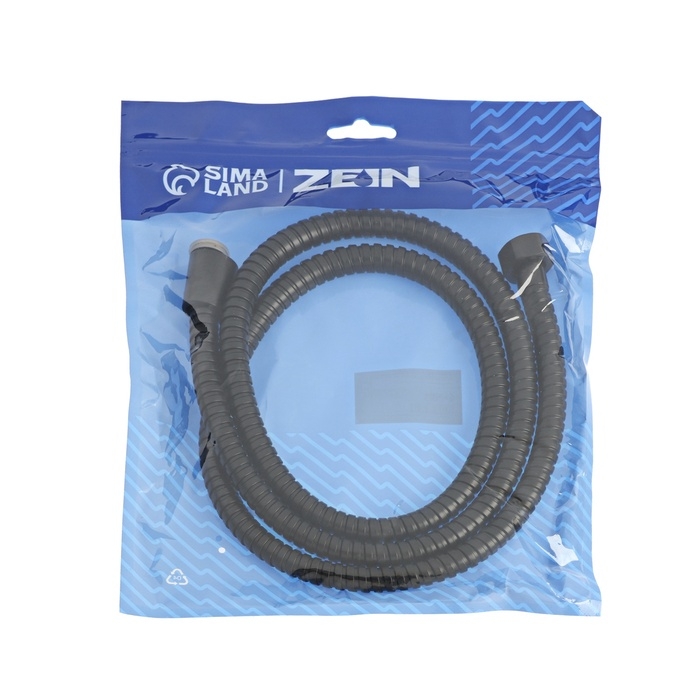 Душевой шланг ZEIN Z30PB, 150 см, гайки металл, латунная втулка, нержавеющая сталь, черный Душевой шланг ZEIN Z30PB, 150 см, гайки металл, латунная втулка, нержавеющая сталь, черный