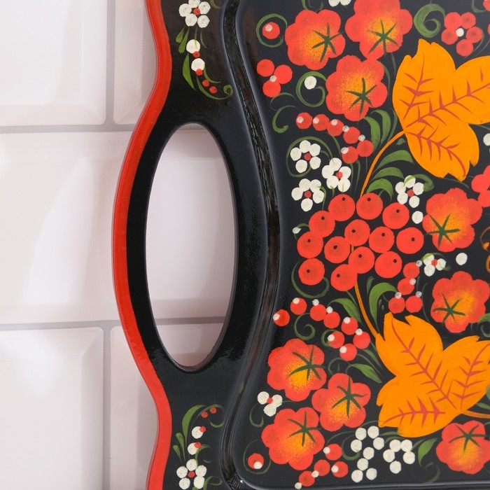 Поднос «Хохлома», ручная роспись, 38х23 см Поднос «Хохлома», ручная роспись, 38х23 см