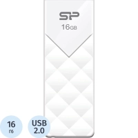 Флеш-память Silicon Power Ultima U03, 16Gb, USB 2.0, бел, SP016GBUF2U03V1W