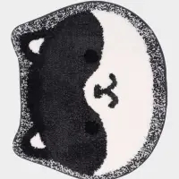 Коврик Доляна Kitty, 55&times;64 см, ворс 1 см, микрофибра, серо - белый