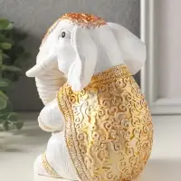 Фигурка гипс &laquo;Слон Индийский&raquo;, 15&times;12&times;11 см, серый с росписью