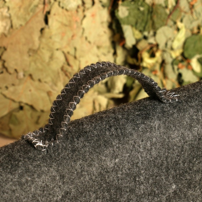 Набор банный  Набор банный "Мужской" портфель 5 предметов, серый, с вышивкой