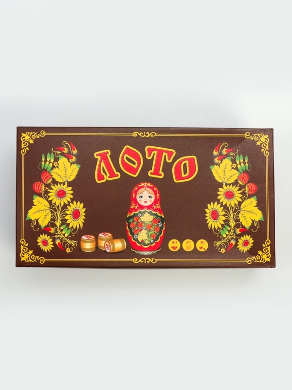 Русское лото настольная игра  Русское лото настольная игра "Матрешка", бочонок 2.7 х 2.1 см, 24 карточки 21.4 х 7.9 см