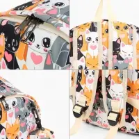 Рюкзак школьный &laquo;Котики&raquo;, с пеналом, 29&times;12&times;41 см, разноцветный