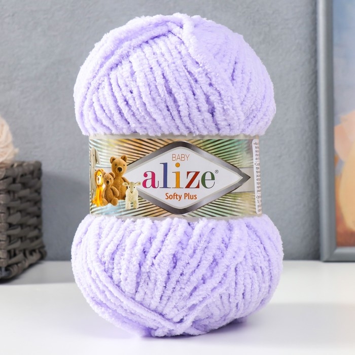 Плюшевая пряжа для вязания спицами, крючком ALIZE, Softy Plus, 100% микрополиэстер, 120 м/100 г, (146) Плюшевая пряжа для вязания спицами, крючком ALIZE, Softy Plus, 100% микрополиэстер, 120 м/100 г, (146)
