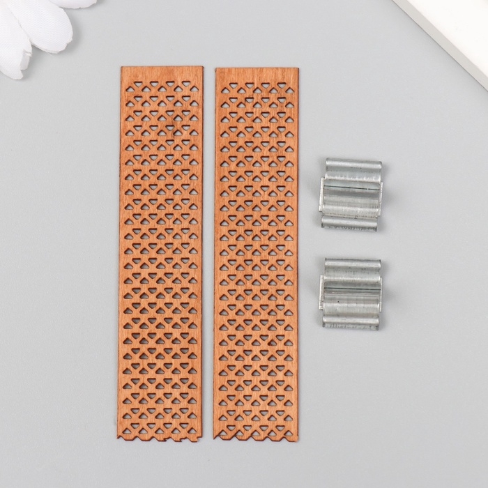 Фитиль для свечи дерево с металлическим держателем широкий набор 2 шт 2х9 см Фитиль для свечи дерево с металлическим держателем широкий набор 2 шт 2х9 см