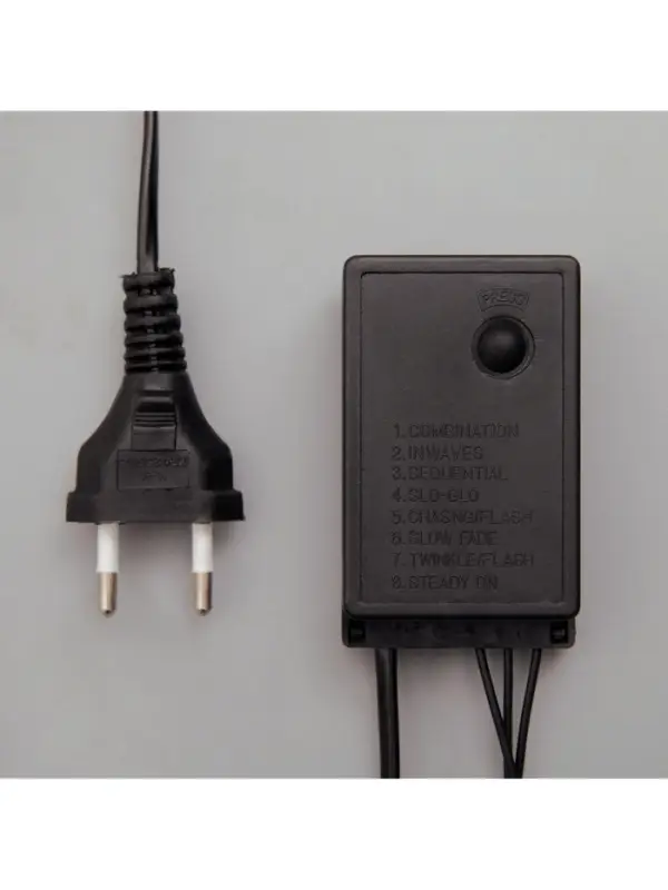 Гирлянда &laquo;Нить&raquo; 20 м, IP44, тёмная нить, 200 LED, свечение фиолетовое, 8 режимов, 220 В