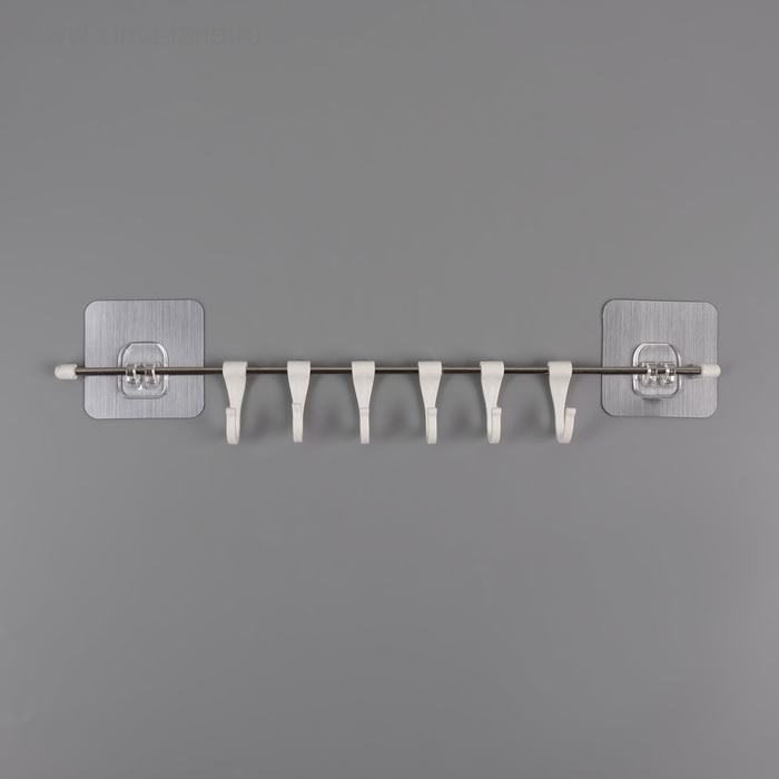 Держатель для полотенца на липучках, нержавеющая сталь, цвет хром Держатель для полотенца на липучках, нержавеющая сталь, цвет хром