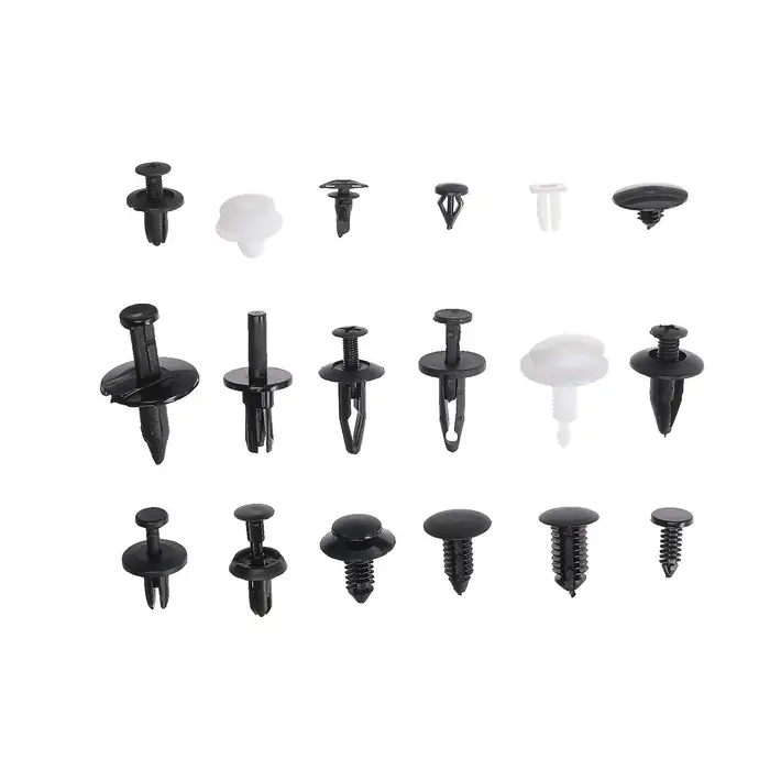 Клипсы и пистоны крепежные, 18 видов, набор 415 шт.