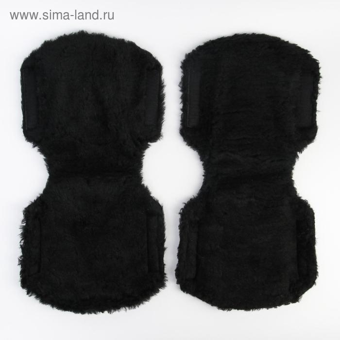 Варежки-муфты на ручку коляски, 2 шт., цвет черный Варежки-муфты на ручку коляски, 2 шт., цвет черный