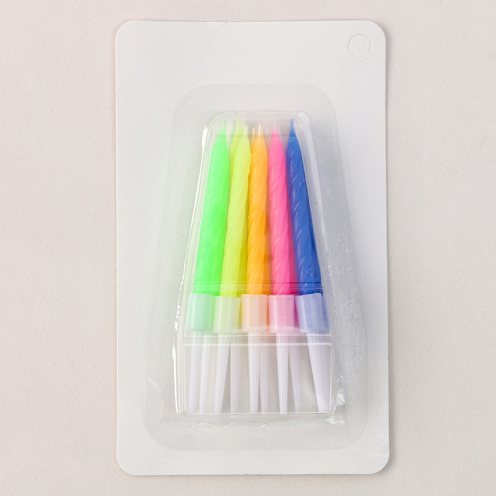 Набор топперов &laquo;С днём рождения&raquo; пчёлка, набор свечей 10 шт.