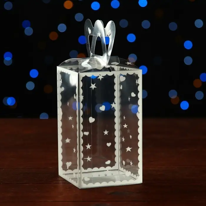 Складная прозрачная коробка из PVC, для упаковки подарков, «Сердце», 12×7×7 см Складная прозрачная коробка из PVC, для упаковки подарков, «Сердце», 12×7×7 см