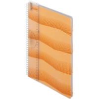 Бизнес-тетрадь WAVES А4 100л. ATTACHE клет,спир,пласт,заклад,цв.оранжевый