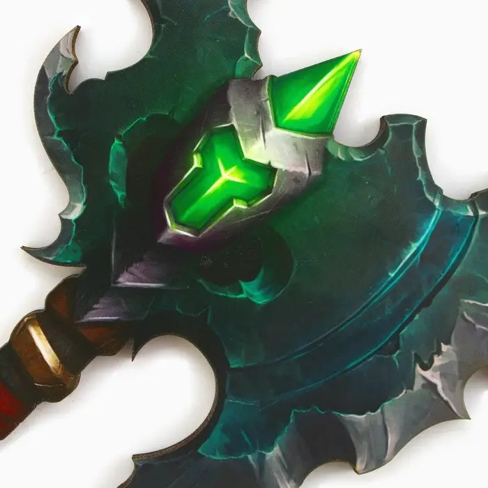 Деревянное оружие, детское сувенирное &laquo;Зеленый&raquo;, топор орка, 11.9&times;25.6 см